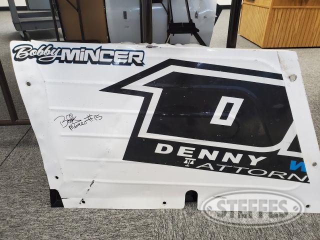 Bobby Mincer autographed side panel raced in 2019